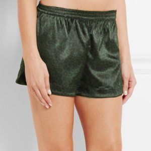 Stella McCartney Ellie Leaping Leopard Silk Shorts